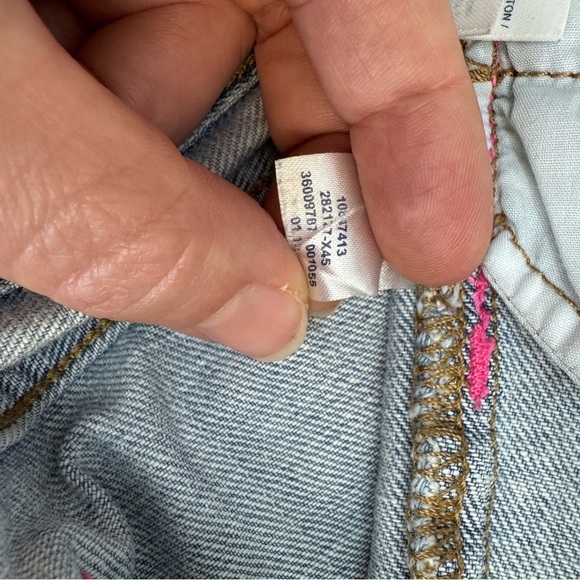 Pink Victoria’s scret.Blue and Silver Jean Shorts with Rhinestone Embellishments - Picture 14 of 14